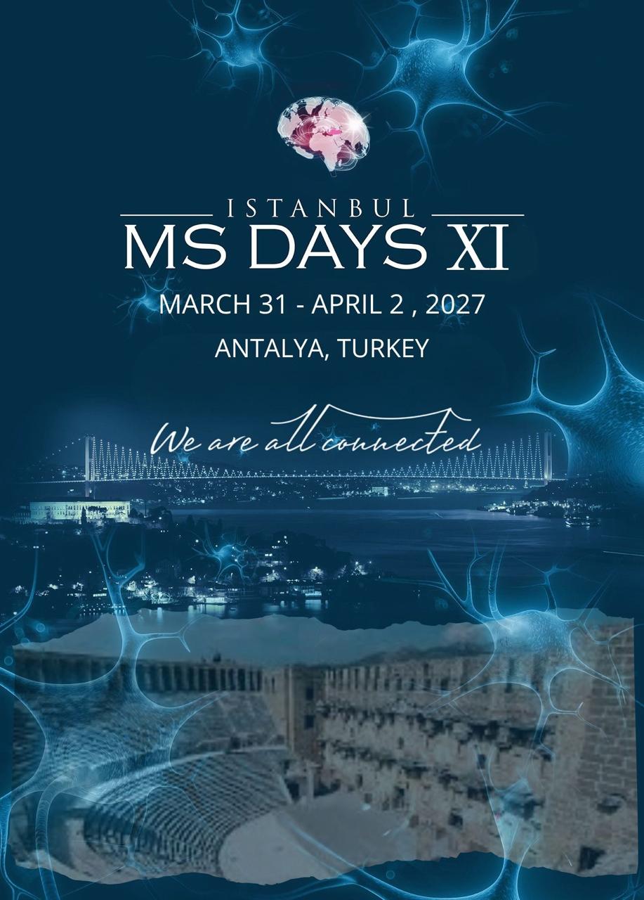 Istanbul MS Days XI poster — 31 March to 2 April 2027, Antalya, Turkey. We are all connected.